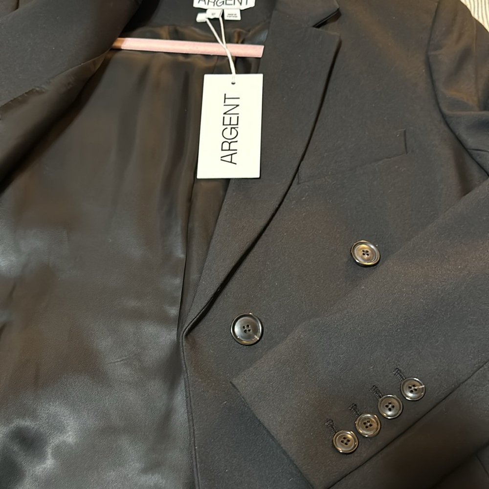 Argent Women's Black Double-Breasted Blazer - Picture 6 of 8